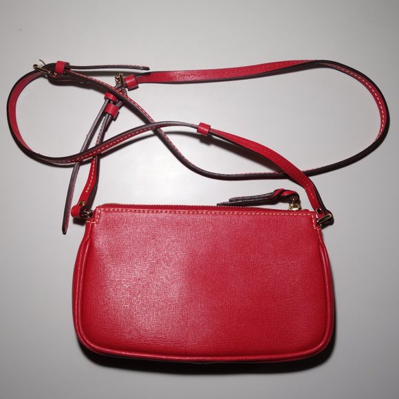 Dooney & Bourke Cherry Red Saffiano Lexi Crossbody Small Bag Purse - Picture 2 of 9